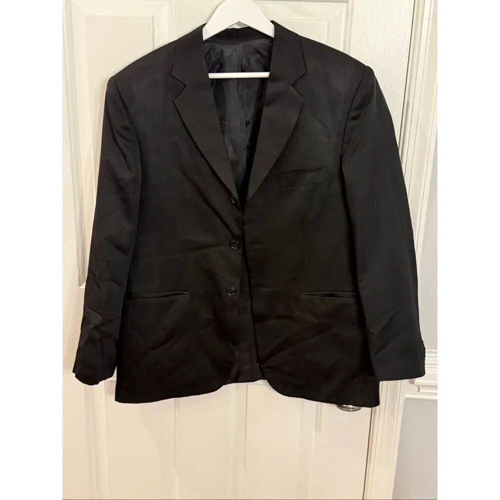 Giorgio Armani Black Classic Regular Fit Jacket Blazer sz 40R EUC